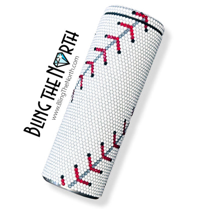 BASEBALL LIFE Custom NAME Rhinestone Pattern Template | SS20 5mm - 24oz Plump Straight Tumbler Design | PNG for Sublimation or Vinyl