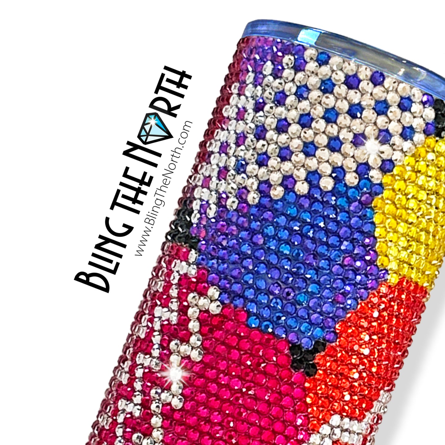 EASTER EGGS - BRIGHT Rhinestone Pattern Template | SS16 4mm - 20oz Skinny Straight Tumbler Design | PNG for Sublimation or Vinyl