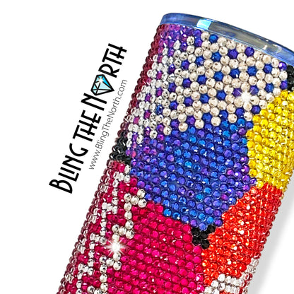 EASTER EGGS - BRIGHT Rhinestone Pattern Template | SS16 4mm - 20oz Skinny Straight Tumbler Design | PNG for Sublimation or Vinyl