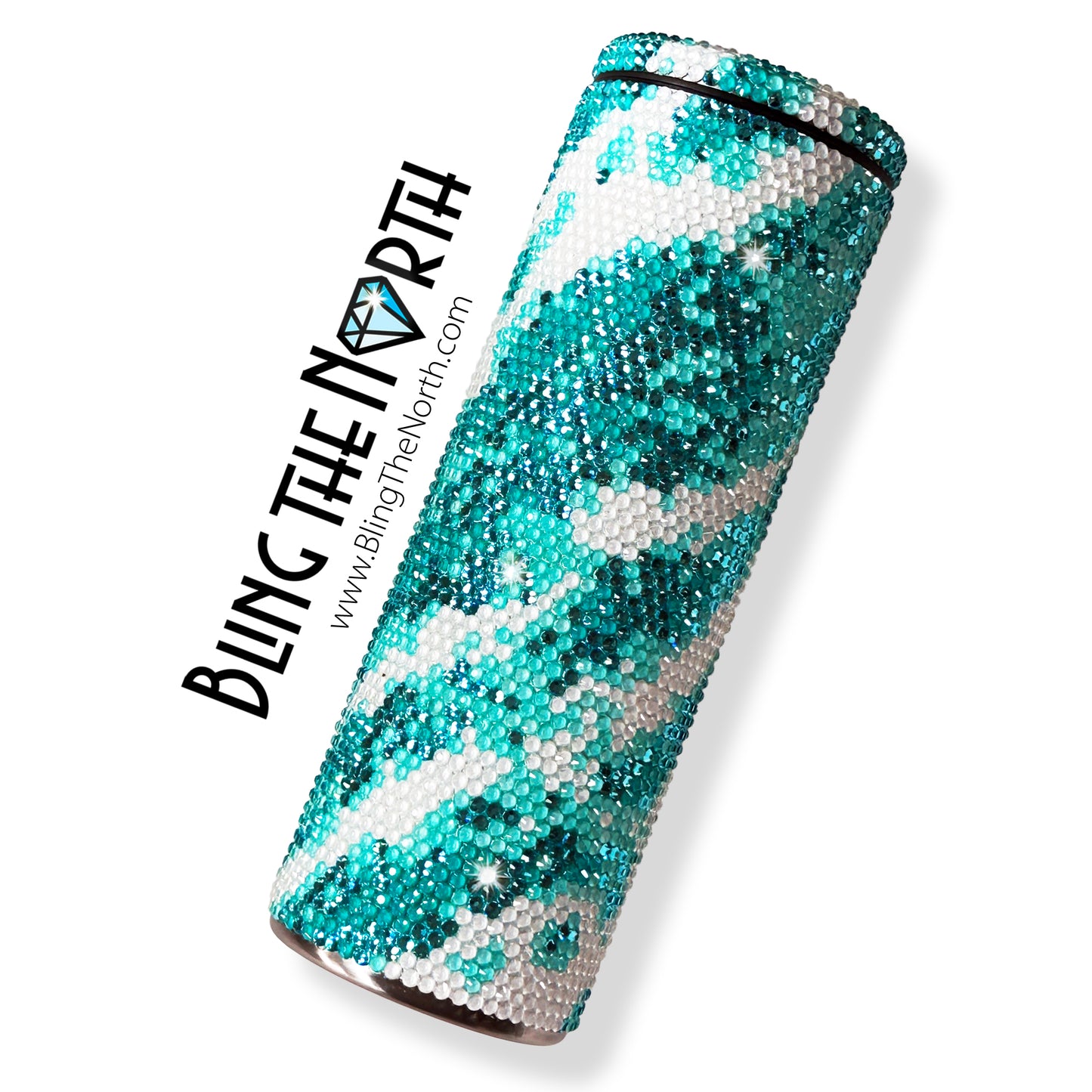 CARIBBEAN SEA Rhinestone Pattern Template | SS16 4mm - 20oz Skinny Straight Tumbler Design | PNG for Sublimation or Vinyl