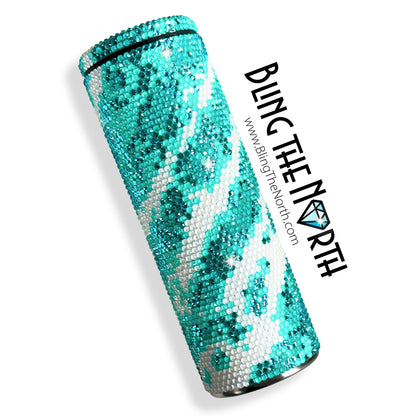 CARIBBEAN SEA Rhinestone Pattern Template | SS16 4mm - 20oz Skinny Straight Tumbler Design | PNG for Sublimation or Vinyl