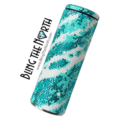 CARIBBEAN SEA Rhinestone Pattern Template | SS16 4mm - 20oz Skinny Straight Tumbler Design | PNG for Sublimation or Vinyl