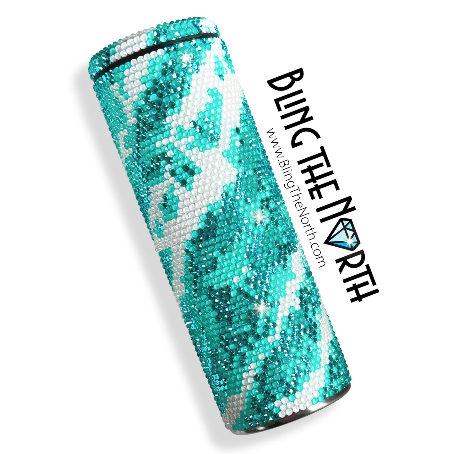 CARIBBEAN SEA Rhinestone Pattern Template | SS16 4mm - 20oz Skinny Straight Tumbler Design | PNG for Sublimation or Vinyl