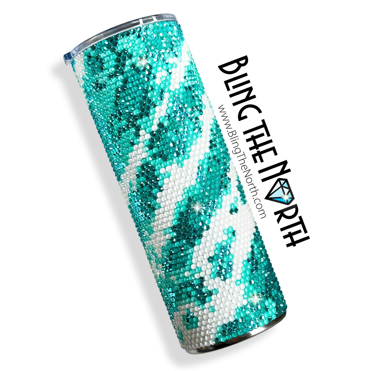 CARIBBEAN SEA Rhinestone Pattern Template | SS20 5mm - 30oz Skinny Straight Tumbler Design | PNG for Sublimation or Vinyl