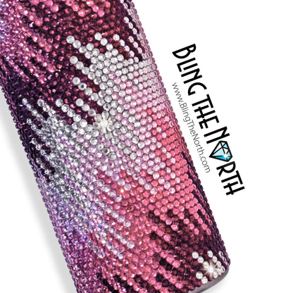 CHAIN REACTION Rose Rhinestone Pattern Template | SS16 4mm - 20oz Skinny Straight Tumbler Design | PNG for Sublimation or Vinyl