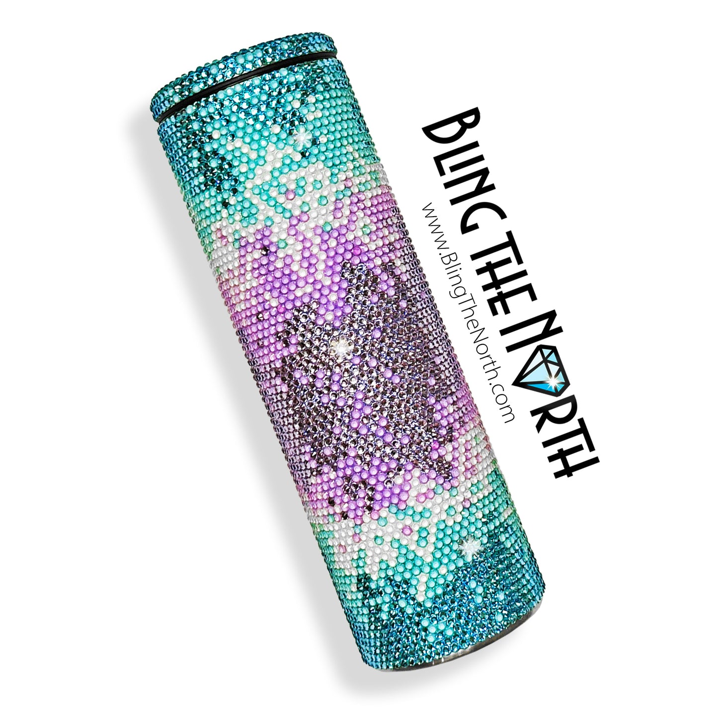 COSMIC BLAST - AQUA Rhinestone Pattern Template  | SS16 4mm - 30oz Skinny Straight Tumbler Design | PNG for Sublimation or Vinyl