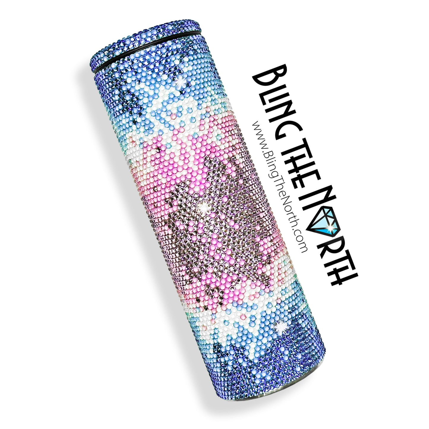 COSMIC BLAST - SAPPHIRE Rhinestone Pattern Template  | SS16 4mm - 30oz Skinny Straight Tumbler Design | PNG for Sublimation or Vinyl