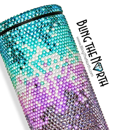 COSMIC BLAST - SAPPHIRE Rhinestone Pattern Template | SS16 4mm - 20oz Skinny Straight Tumbler Design | PNG for Sublimation or Vinyl