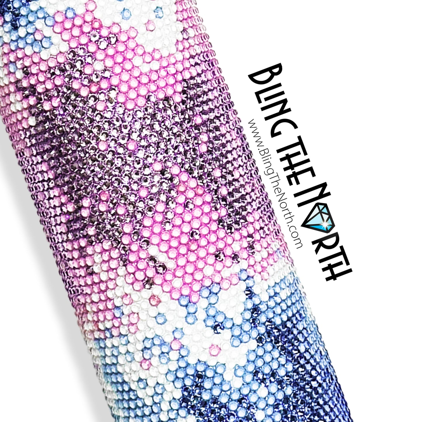 COSMIC BLAST - AQUA Rhinestone Pattern Template | SS16 4mm - 24oz Plump Straight Tumbler Design | PNG for Sublimation or Vinyl