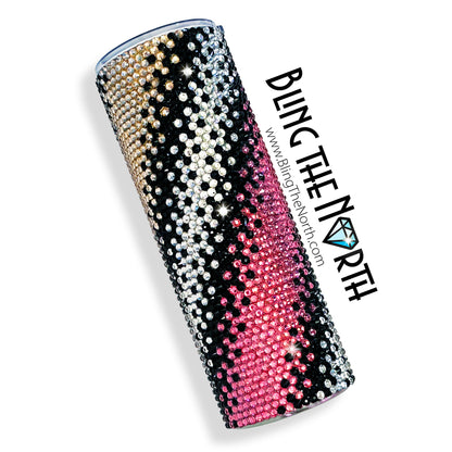 ELEGANT OMBRE Rhinestone Pattern Template | SS16 4mm - 16oz Plump Straight Tumbler Design | PNG for Sublimation or Vinyl