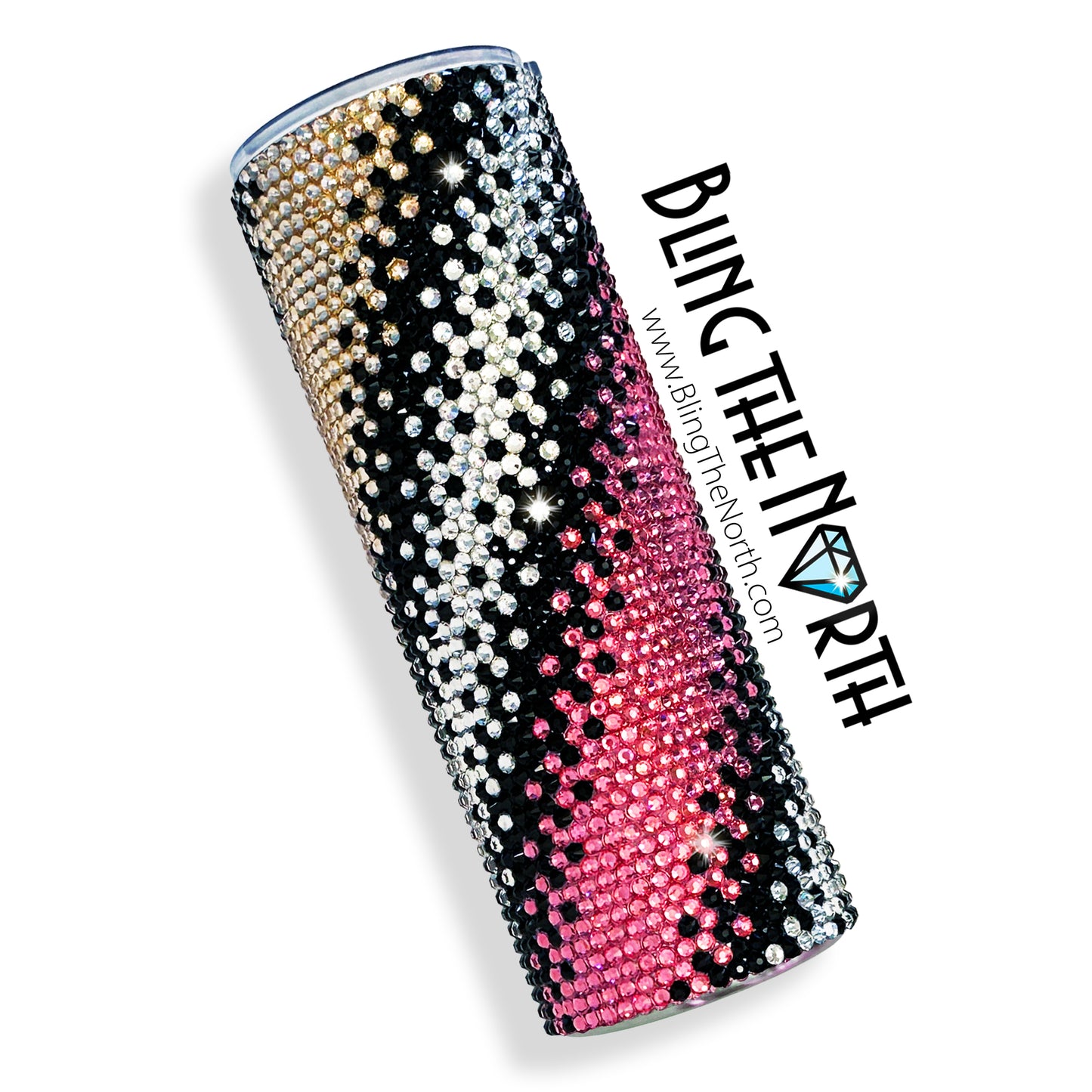 ELEGANT OMBRE Rhinestone Pattern Template  | SS16 4mm - 30oz Skinny Straight Tumbler Design | PNG for Sublimation or Vinyl