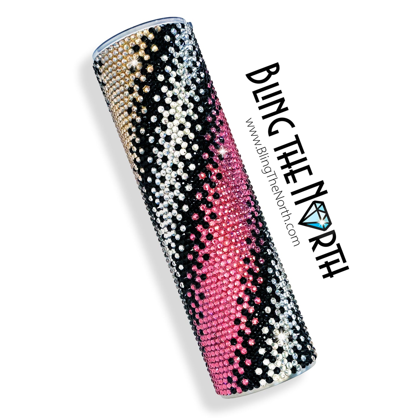 ELEGANT OMBRE Rhinestone Pattern Template | SS16 4mm - 32oz Plump Straight Tumbler Design | PNG for Sublimation or Vinyl