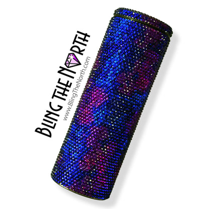 DISTANT GALAXY Rhinestone Tumbler | 20oz Slurp Straight | Bling the North | Custom Bling Design | Glass Rhinestones | Straw Included