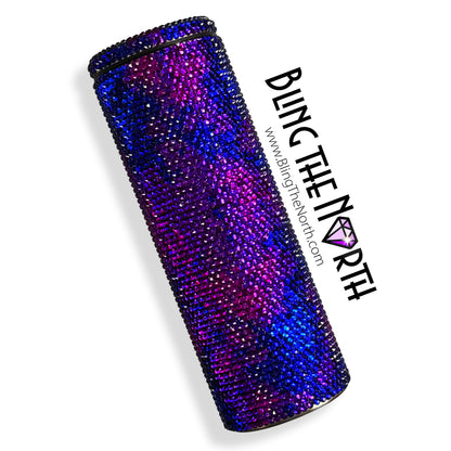 DISTANT GALAXY Rhinestone Tumbler | 20oz Slurp Straight | Bling the North | Custom Bling Design | Glass Rhinestones | Straw Included