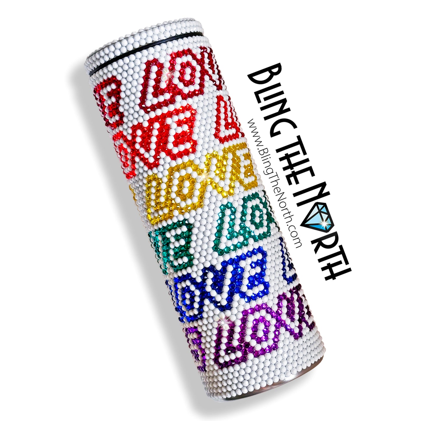 LOVE IS LOVE Lt Rhinestone Pattern Template | SS16 4mm - 20oz Skinny Straight Tumbler Design | PNG for Sublimation or Vinyl