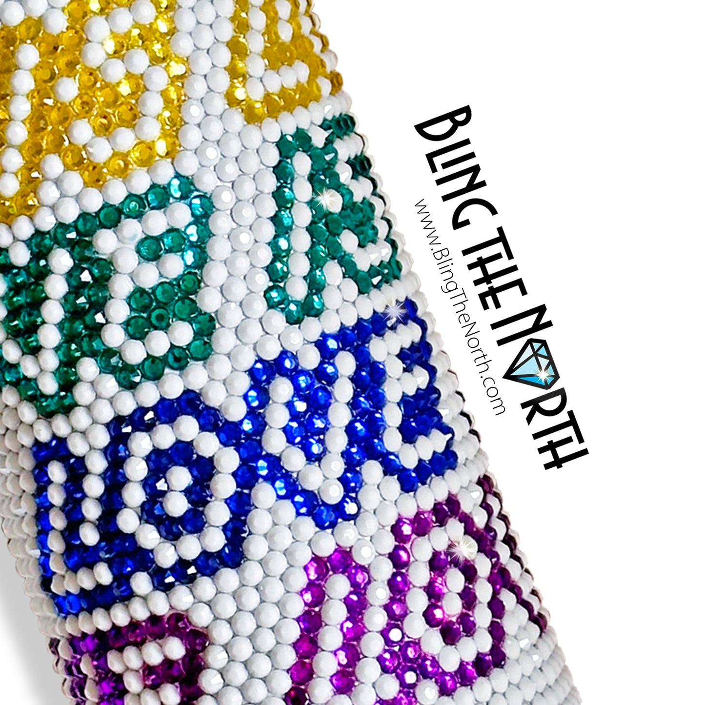 LOVE IS LOVE Lt Rhinestone Pattern Template | SS16 4mm - 20oz Skinny Straight Tumbler Design | PNG for Sublimation or Vinyl