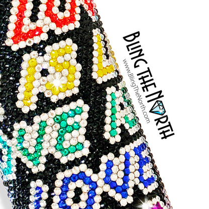 LOVE IS LOVE Dk Rhinestone Pattern Template | SS20 5mm - 30oz Skinny Straight Tumbler Design | PNG for Sublimation or Vinyl