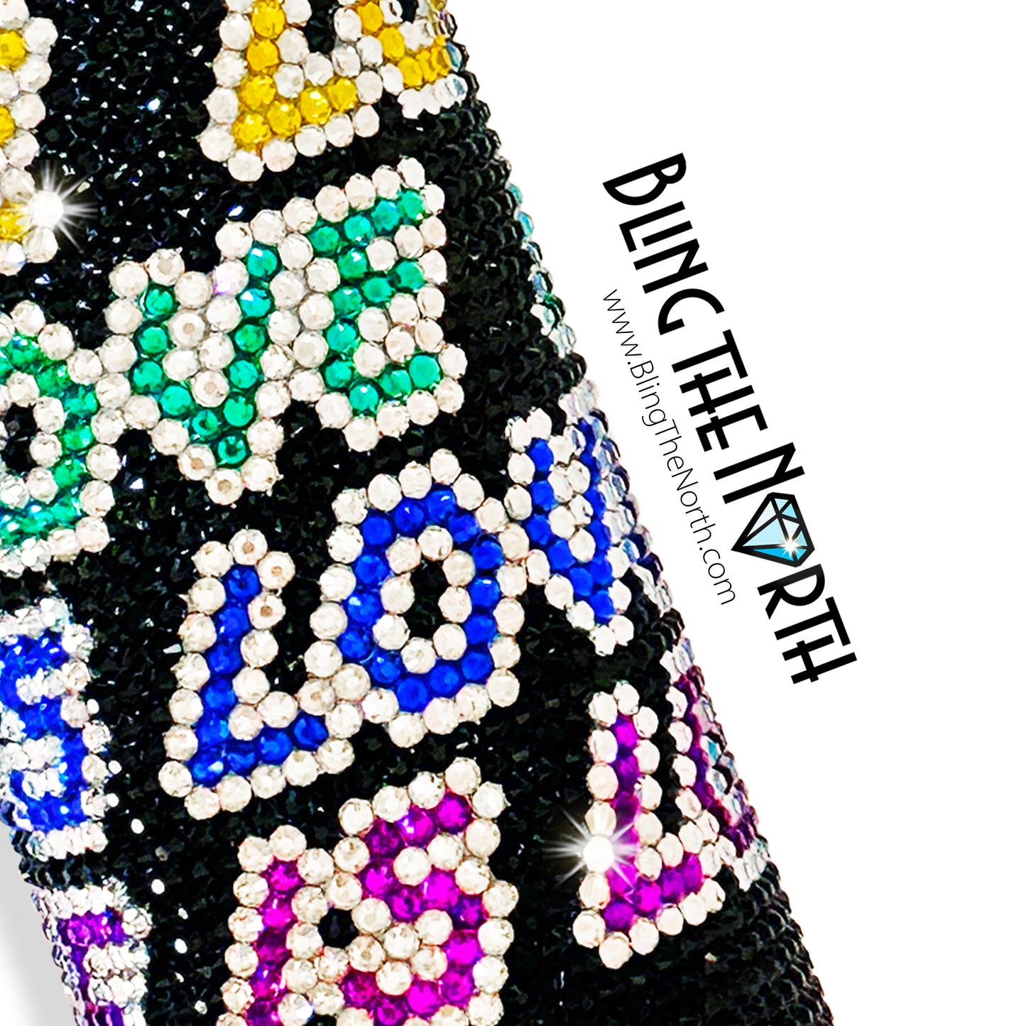 LOVE IS LOVE Dk Rhinestone Pattern Template | SS16 4mm - 20oz Skinny Straight Tumbler Design | PNG for Sublimation or Vinyl