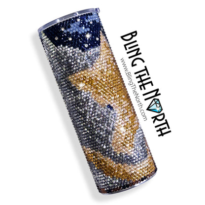 MIDNIGHT RENDEZVOUS Rhinestone Pattern Template | SS16 4mm - 24oz Plump Straight Tumbler Design | PNG for Sublimation or Vinyl