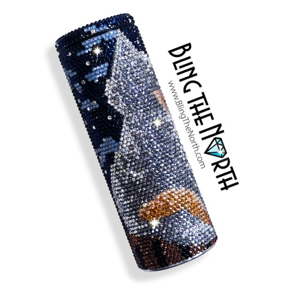 MIDNIGHT RENDEZVOUS Rhinestone Pattern Template | SS16 4mm - 20oz Skinny Straight Tumbler Design | PNG for Sublimation or Vinyl