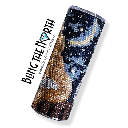 MIDNIGHT RENDEZVOUS Rhinestone Pattern Template | SS16 4mm - 24oz Plump Straight Tumbler Design | PNG for Sublimation or Vinyl