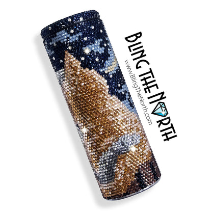 MIDNIGHT RENDEZVOUS Rhinestone Pattern Template | SS16 4mm - 20oz Skinny Straight Tumbler Design | PNG for Sublimation or Vinyl