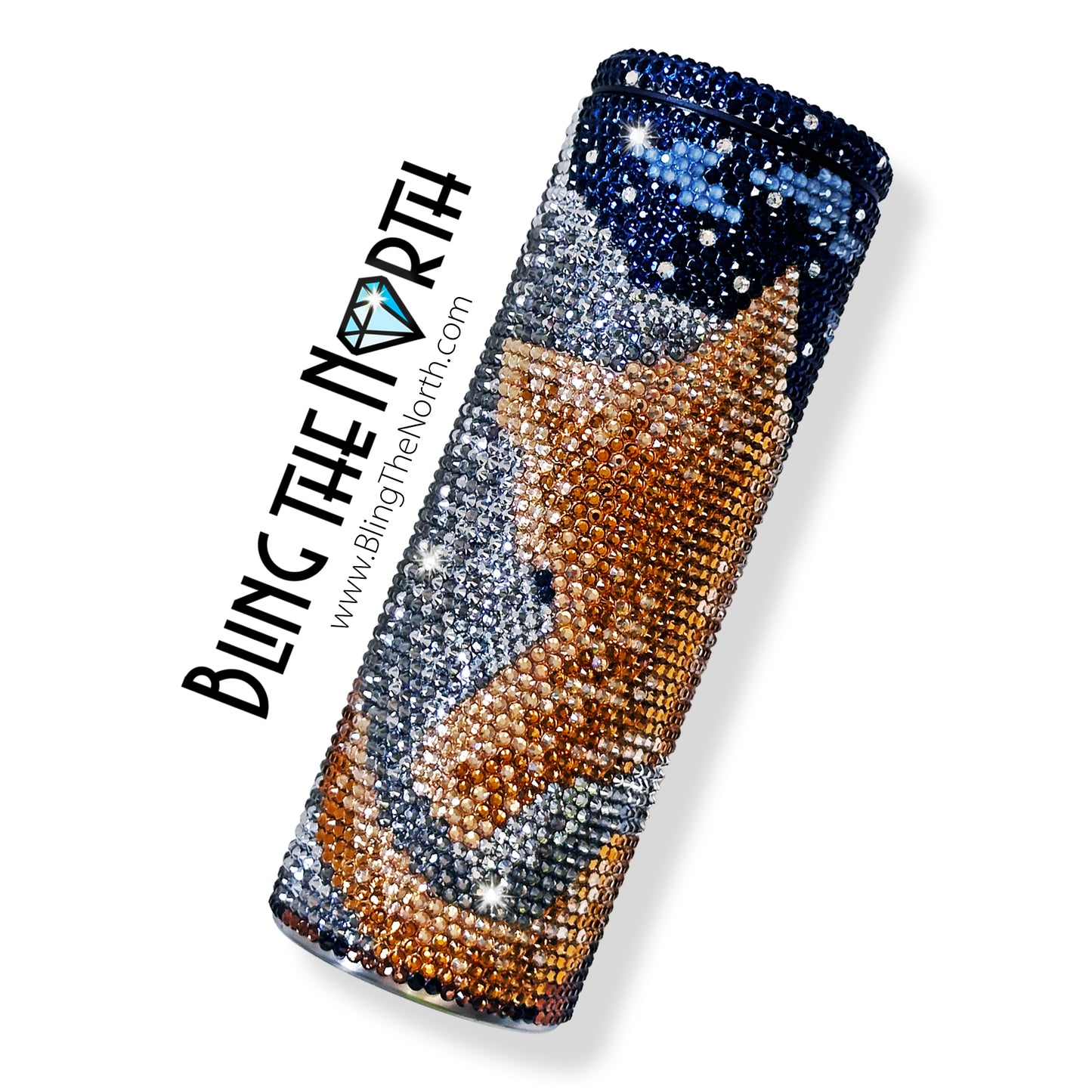 MIDNIGHT RENDEZVOUS Rhinestone Pattern Template | SS16 4mm - 20oz Skinny Straight Tumbler Design | PNG for Sublimation or Vinyl