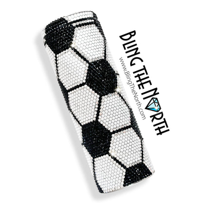 SOCCER BLING Rhinestone Football Pattern Template  | SS16 4mm - 30oz Skinny Straight Tumbler Design | PNG for Sublimation or Vinyl