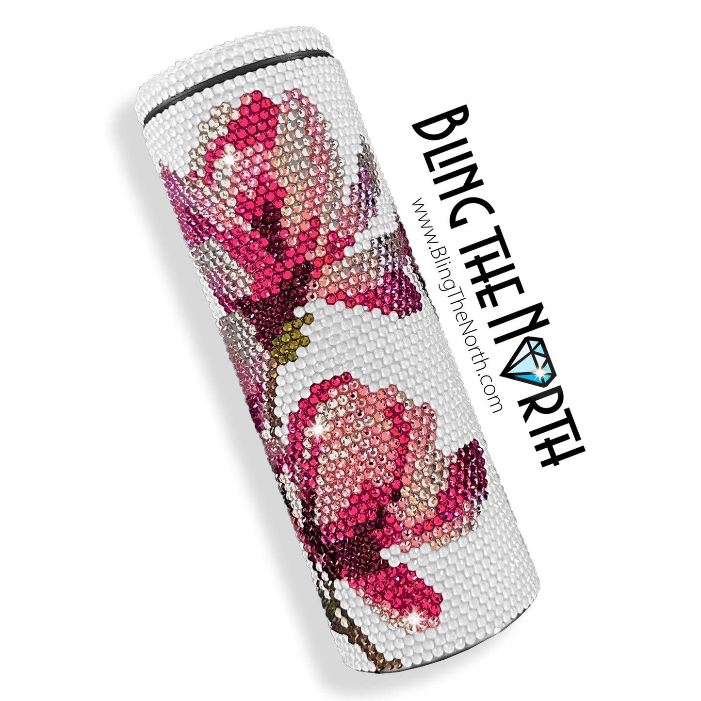 SOUTHERN MAGNOLIA Rhinestone Pattern Template | SS16 4mm - 20oz Skinny Straight Tumbler Design | PNG for Sublimation or Vinyl