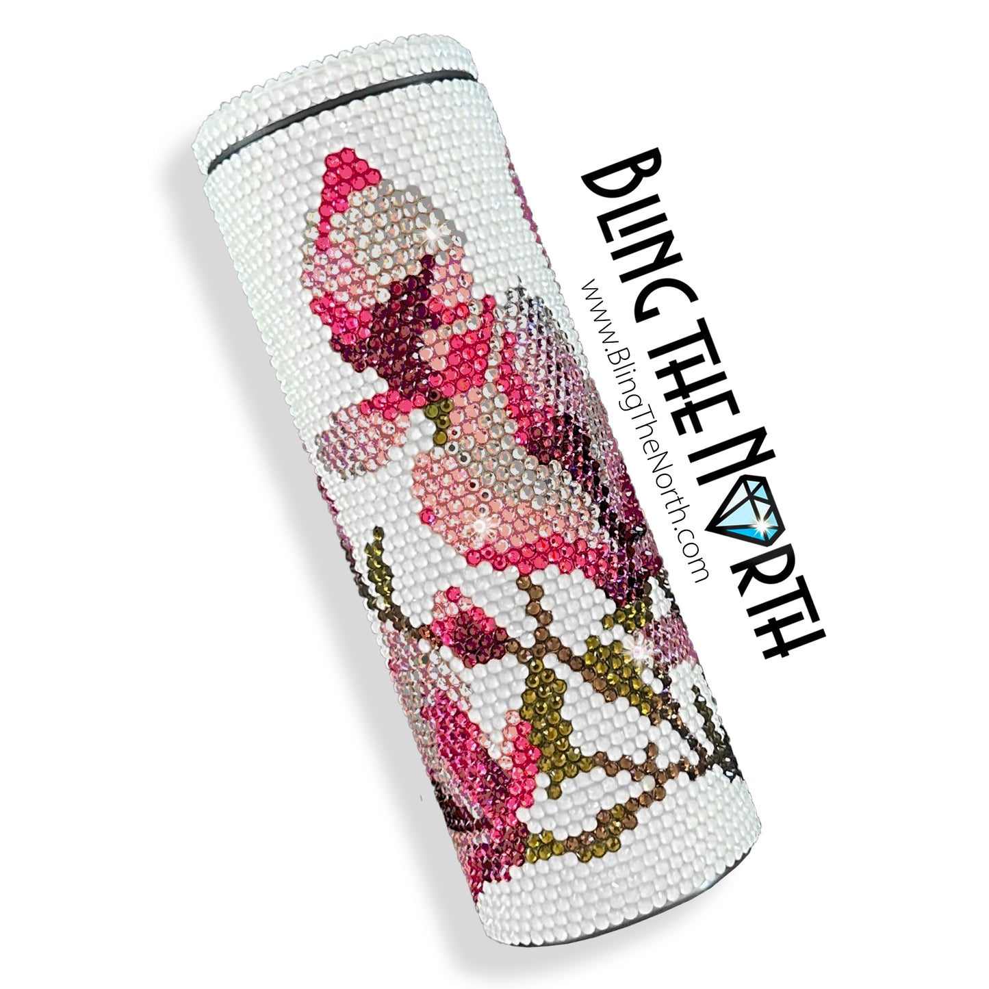 SOUTHERN MAGNOLIA Rhinestone Pattern Template | SS16 4mm - 20oz Skinny Straight Tumbler Design | PNG for Sublimation or Vinyl