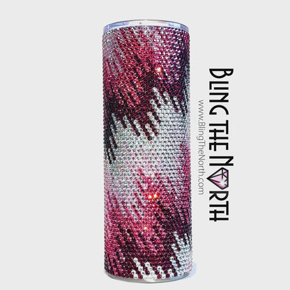 CHAIN REACTION Rose Rhinestone Pattern Template | SS16 4mm - 20oz Skinny Straight Tumbler Design | PNG for Sublimation or Vinyl