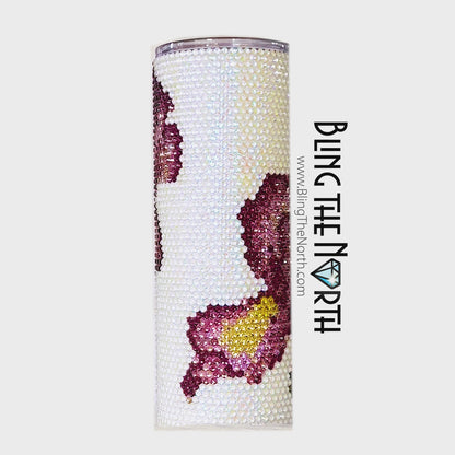 BEARDED IRIS Rhinestone Pattern Template | SS16 4mm - 20oz Skinny Straight Tumbler Design | PNG for Sublimation or Vinyl