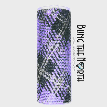 PERIDOT TARTAN Rhinestone Pattern Template | SS16 4mm - 24oz Plump Straight Tumbler Design | PNG for Sublimation or Vinyl