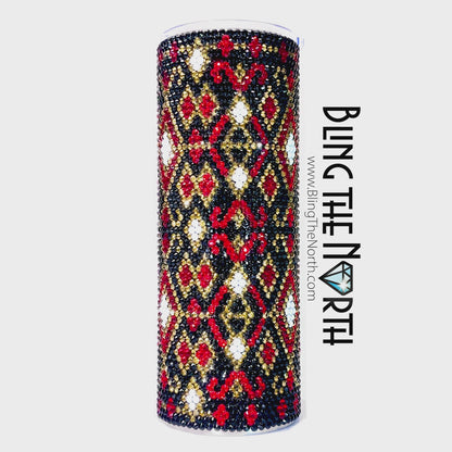 GILDED TAPESTRY Rhinestone Pattern Template | SS16 4mm - 30oz Skinny Straight Tumbler Design | PNG for Sublimation or Vinyl