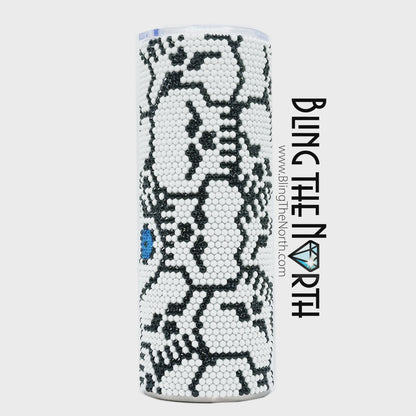 WAKING DEAD Rhinestone Tumbler | 24oz Plump Straight | Custom Bling Design | Glass Rhinestones | Straw Incl | Gift for Him