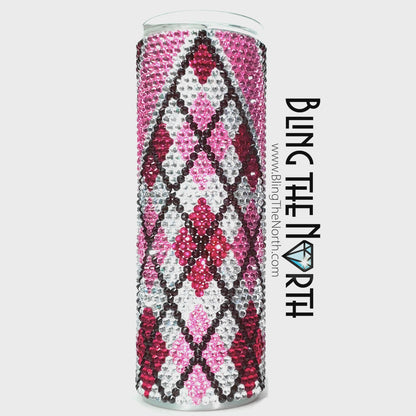 ARGYLE SWEATER Rhinestone Pattern Template | SS20 5mm - 20oz Straight Skinny Tumbler Design | PNG for Sublimation or Vinyl