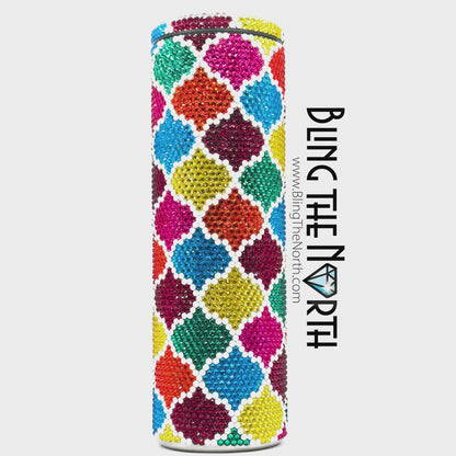 MOROCCAN OGEE Rhinestone Pattern Template | SS16 4mm - 30oz Skinny Straight Tumbler Design | PNG for Sublimation or Vinyl