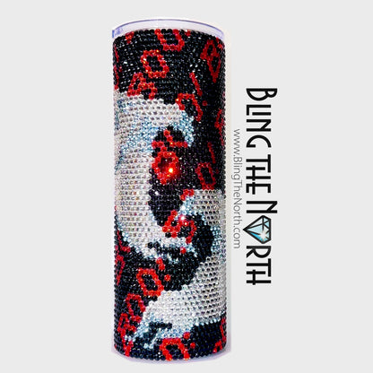 HALLOWEEN GHOSTS Rhinestone Pattern Template | SS16 4mm - 20oz Skinny Straight Tumbler Design | PNG for Sublimation or Vinyl