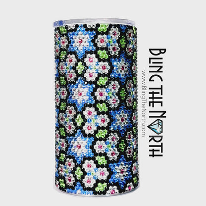 FIELD OF STARS Rhinestone Pattern Template | SS16 4mm - 24oz Plump Tumbler Design | PNG for Sublimation or Vinyl