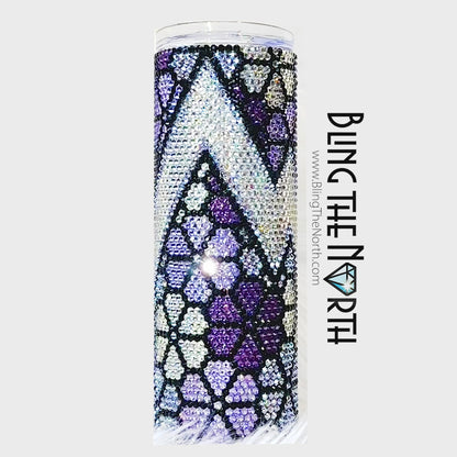 WILDFLOWERS Rhinestone Pattern Template | SS16 4mm - 30oz Skinny Straight Tumbler Design | PNG for Sublimation or Vinyl