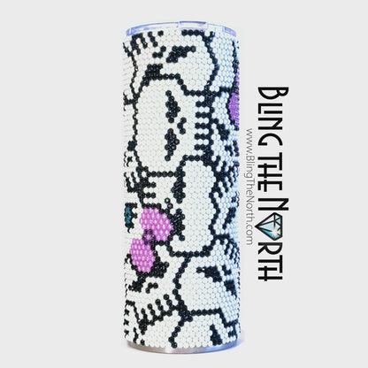 WAKING DEAD HERS Rhinestone Pattern Template | SS16 4mm - 20oz Skinny Straight Tumbler Design | Halloween | PNG for Sublimation or Vinyl