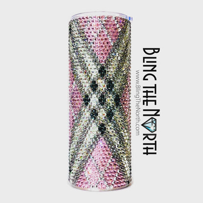 CLASSIC CHECK Rhinestone Pattern Template | SS20 5mm - 24oz Plump Straight Tumbler Design | PNG for Sublimation or Vinyl