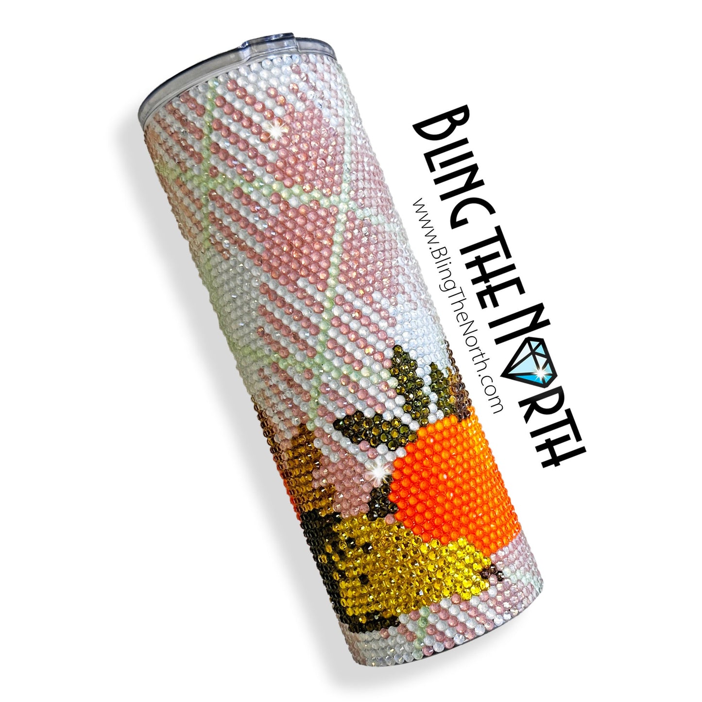 FALL HARVEST Rhinestone Pattern Template | SS16 4mm - 20oz Skinny Straight Tumbler Design | PNG for Sublimation or Vinyl