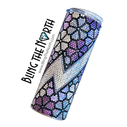 WILDFLOWERS Rhinestone Pattern Template | SS16 4mm - 20oz Skinny Straight Tumbler Design | PNG for Sublimation or Vinyl