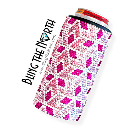 TRILOGY Rhinestone Tumbler | 16oz Duo Plump | Koozie Cooler | Custom Bling Design | Glass Rhinestones | Straw