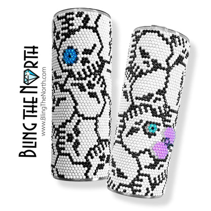 WAKING DEAD HERS Rhinestone Pattern Template | SS16 4mm - 20oz Skinny Straight Tumbler Design | Halloween | PNG for Sublimation or Vinyl